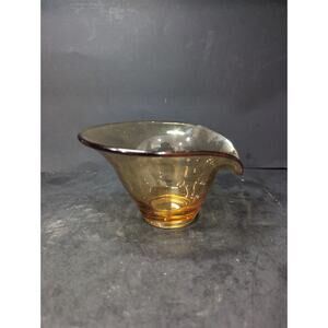 Viking Amber Bowl Candy Dish, Mid Century Modern Decor, Home Accent, 3.5" Height